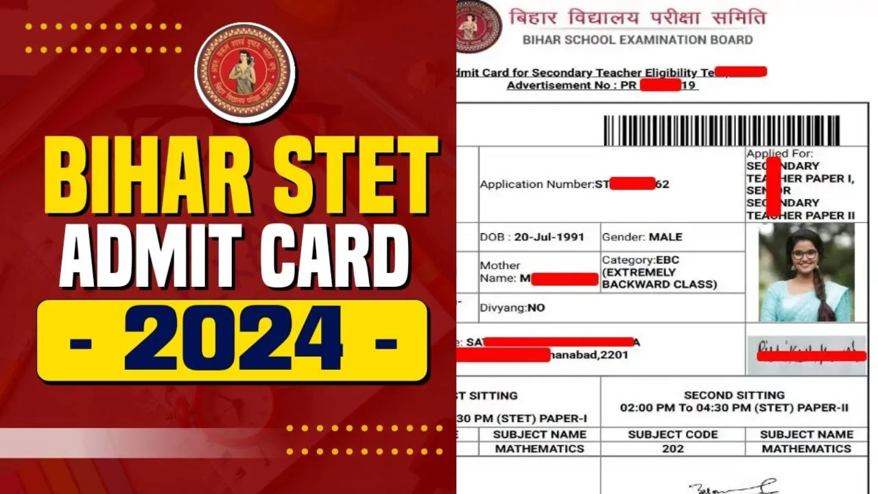 Bihar STET 2024 Admit Card, Paper I and II Exam Date & Pattern