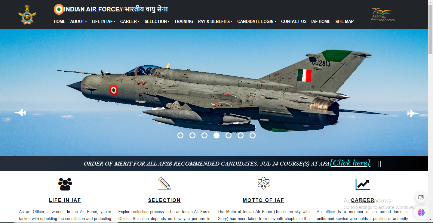 Indian air force official website