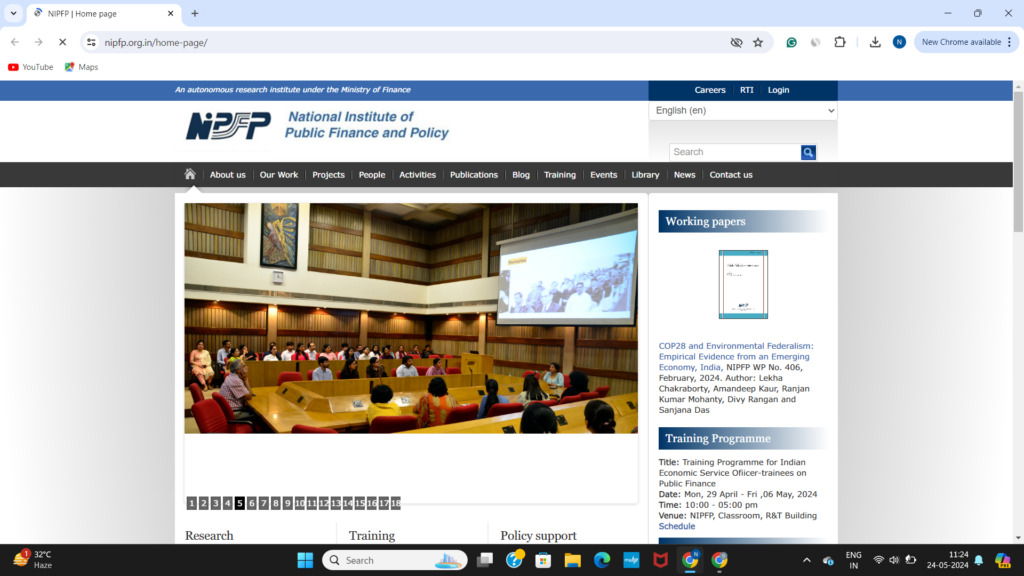 NIPFP Official Website: NIPFP Recruitment 2024