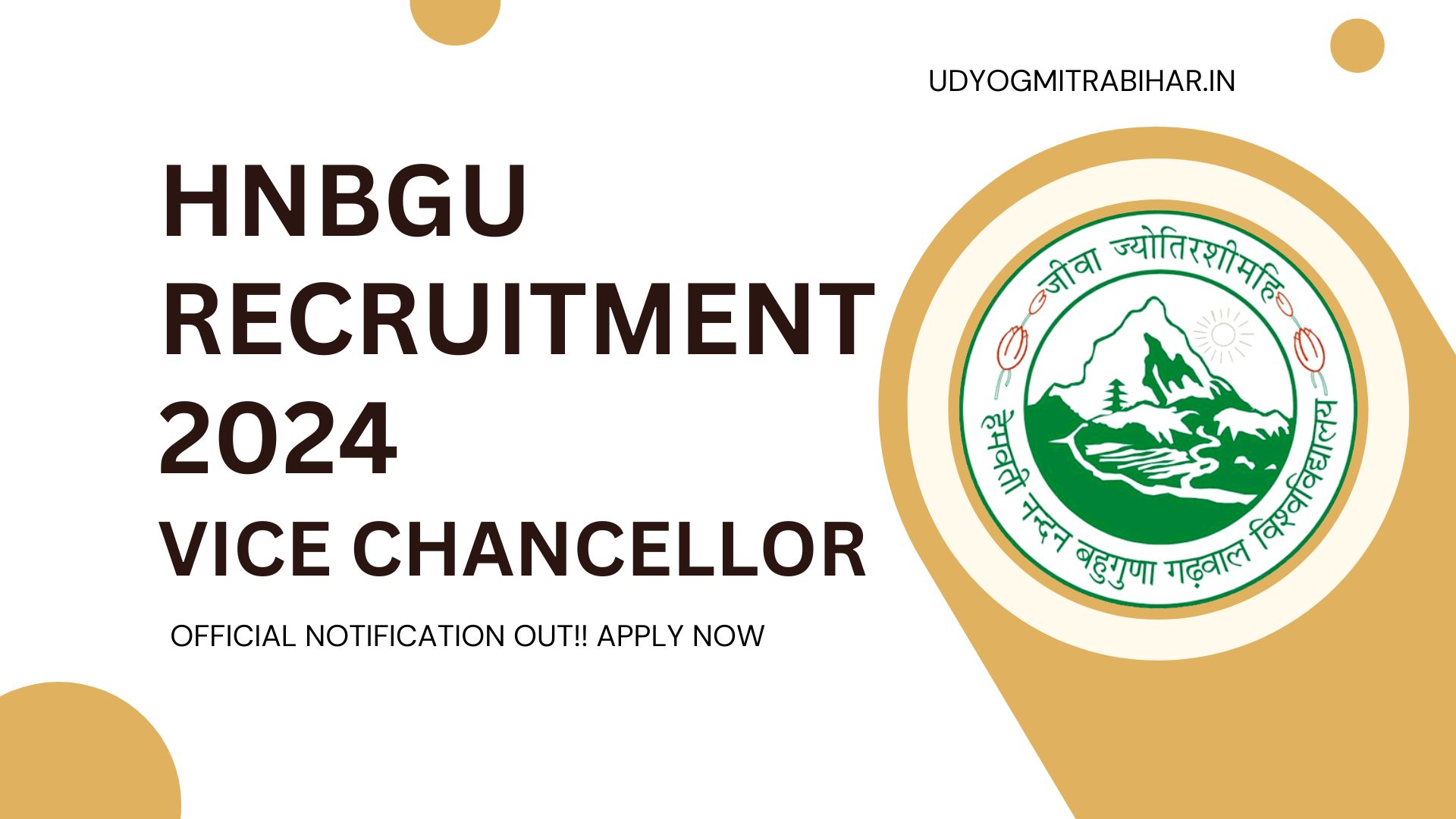 HNBGU Vice Chancellor Recruitment 2024, Official Notification, Application Process, Salary, Eligibility Criteria, Experience