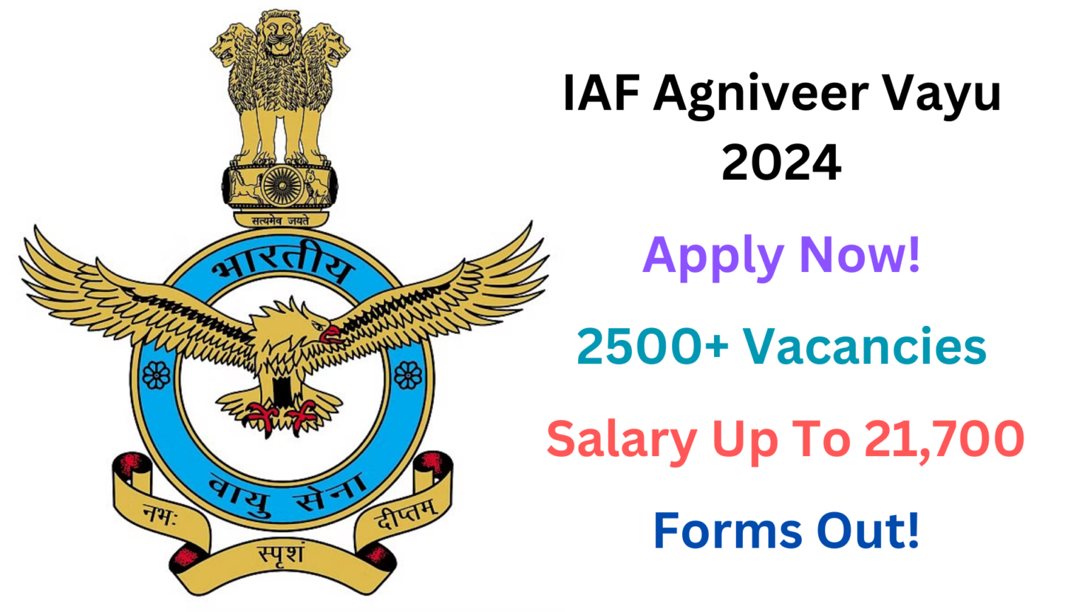 IAF Agniveer Vayu Recruitment Online Form 2024, Apply Now, Check ...