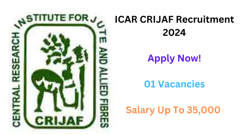 ICAR CRIJAF Recruitment 2024