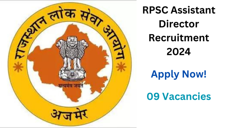 RPSC Assistant Director Recruitment 2024
