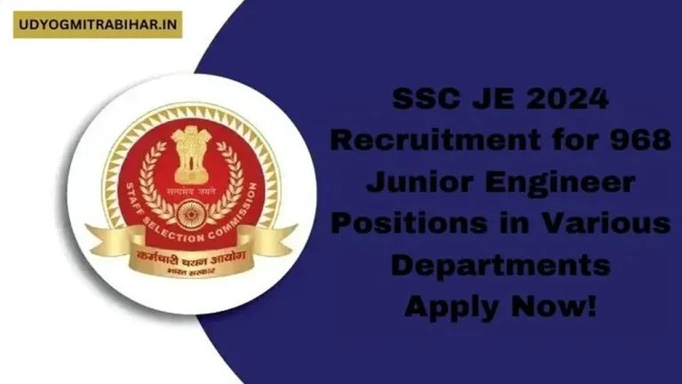 SSC Junior Engineer Recruitment for 968 Vacant Positions in Various Departments, Apply Now, Check Eligibility, and More