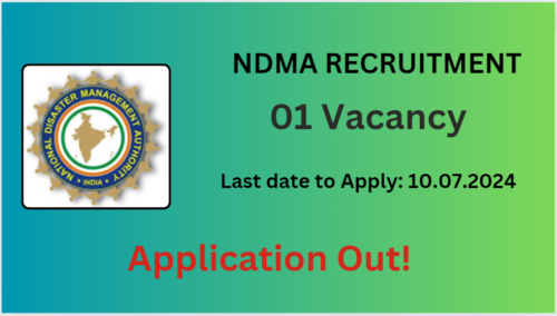 NDMA Senior Consultant Recruitment 2024, Apply Now, Check Eligibility, Salary and More