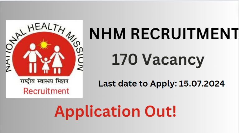 NHM Punjab Recruitment 2024: 170 Vacancies Out, Apply Now, Know Salary, Exam date, Fees, Eligibility