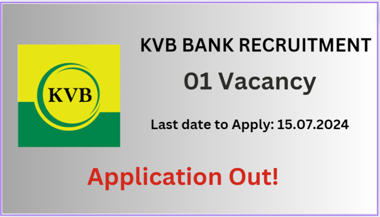 Karur Vysya Bank (KVB) Branch Manager Recruitment 2024 Notification Out, Apply Now, Check Latest Vacancy Details, Eligibility Criteria, and More