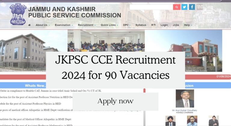 JKPSC CCE Recruitment for 90 Vacancies, Apply now, Check Eligibility Criteria, Salary and More