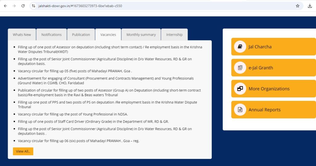 How to apply for the Ministry of Jal Shakti Recruitment 2024?