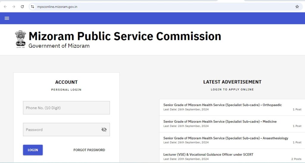 How to apply for Mizoram PSC Recruitment 2024?