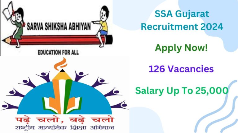 SSA Gujarat Recruitment 2024, Apply Now, Know Salary, Eligibility Criteria, Age Limit and Last Date