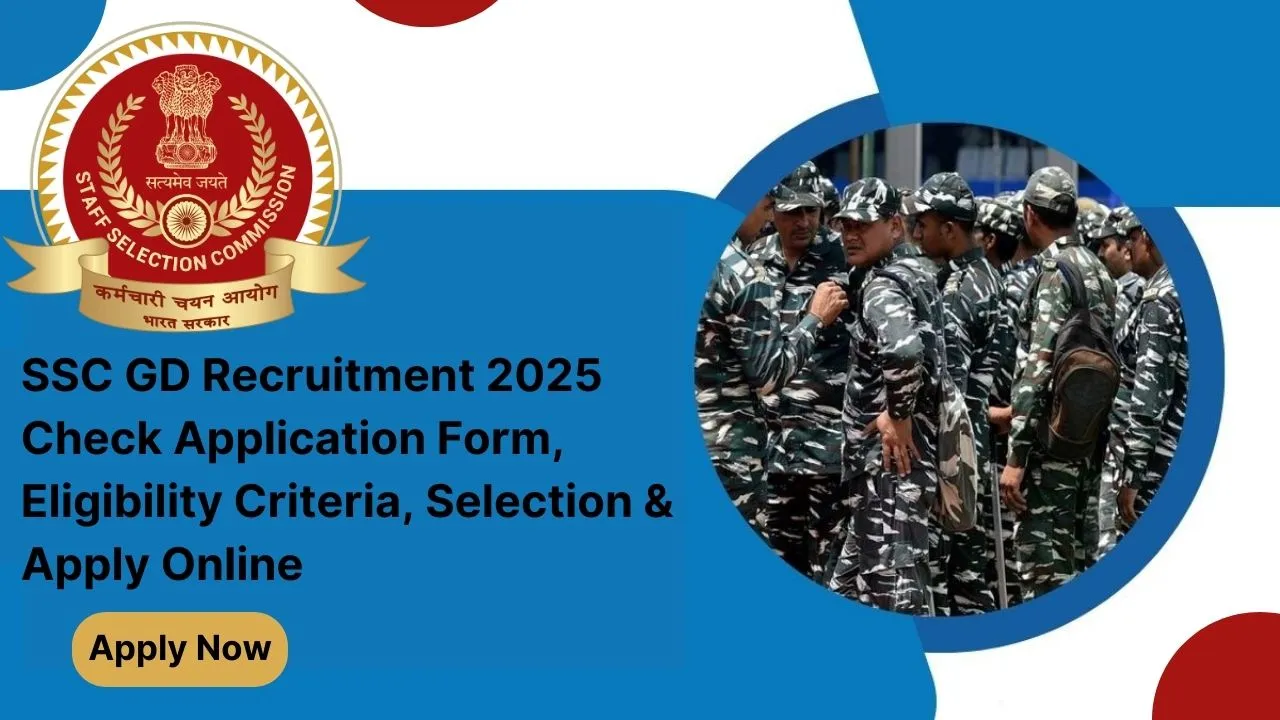 SSC GD Recruitment 2025, Apply Online, Check Application Form, Eligibility Criteria, Selection Process, Exam Pattern