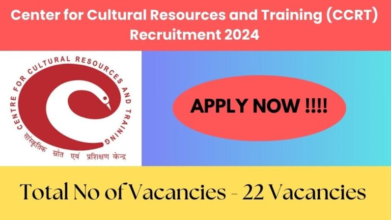 CCRT Group B and C Recruitment 2024 | Check Eligibility, Application Process, Vacancy Details