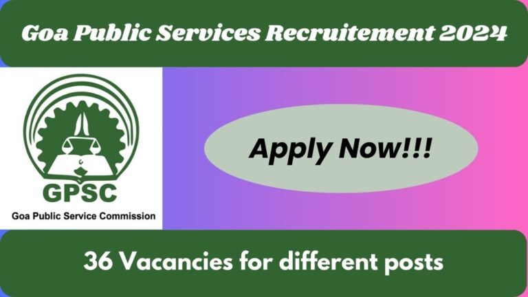 Goa PSC Professor Recruitment 2024, Check Application Process, Vacancy Details, Eligibility Criteria