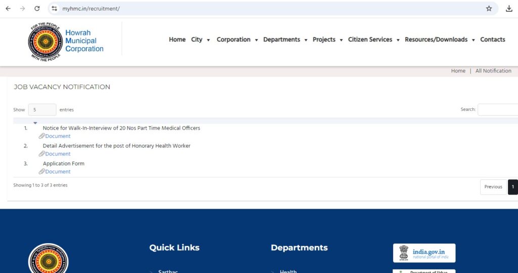 How to Apply for Howrah Municipal Corporation Medical Officer Recruitment 2024?