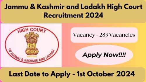 J&K High Court Various Posts Recruitment 2024, Check Eligiblity, Application Process, Salary, Vacancy Details