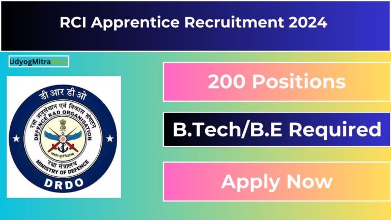 RCI Apprentice Recruitment 2024: Check Eligibility Criteria, Age Limit, Vacancies, Application Process