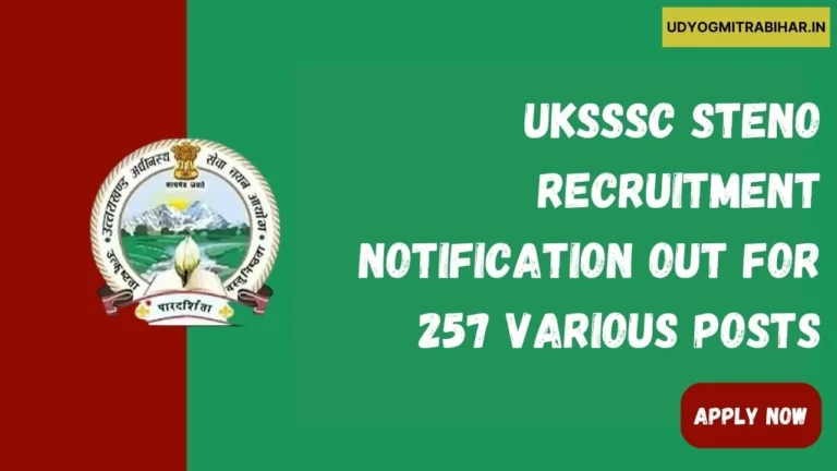 UKSSSC Steno Recruitment 2024 Notification Out | Check Eligibility, Vacancy Breakdown, Pay Scale, Application Process