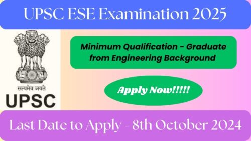 UPSC ESE Recruitment 2025: Check Eligibility Criteria, Application Process, Vacancy Details, Exam Pattern