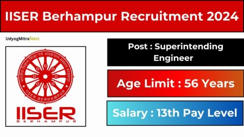 IISER Berhampur Recruitment 2024 Notification : Check Eligibility Criteria, Selection Process, Age Limit, Application Process