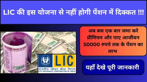 LIC पेंशन योजना (LIC Pension Yojana): बस एक बार जमा करे निवेश और पाए 12000 रुपये तक हर महीने