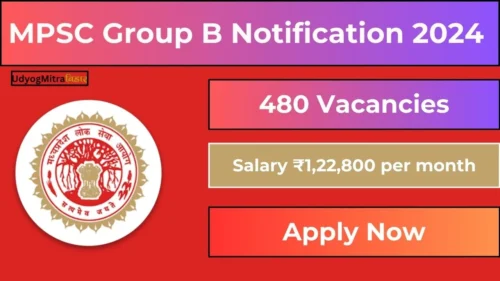 MPSC Group B Notification 2024 Out for 480 Vacancies: Check Eligibility, Application Process, Salary, Vacancy Details