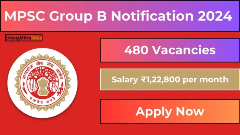 MPSC Group B Notification 2024 Out for 480 Vacancies: Check Eligibility and Application Process