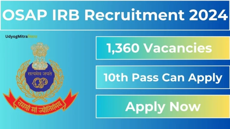 Odisha Police OSAP IRB Recruitment 2024: Apply for 1,360 Sepoy Vacancies, Check Eligibility, Salary, and Application Process