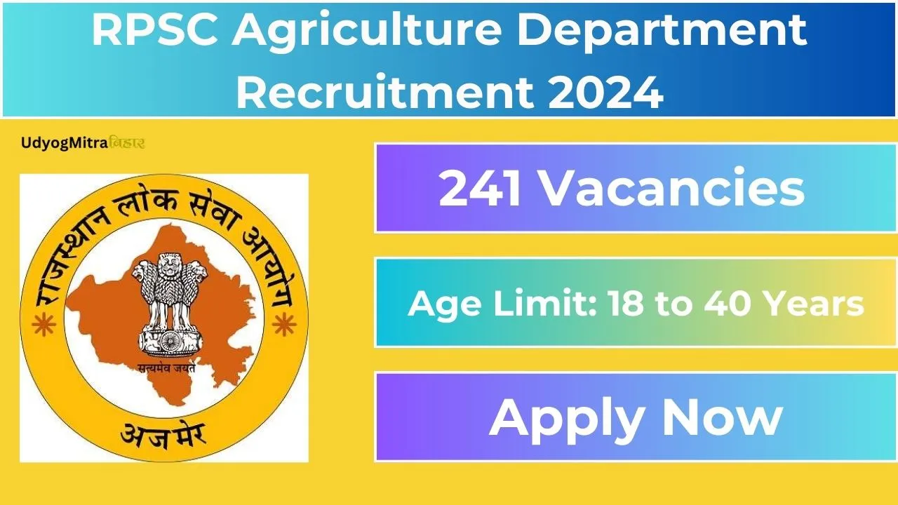 RPSC Agriculture Department Recruitment 2024 | Apply Online for 241 Various Posts, Check Eligibility & Application Process