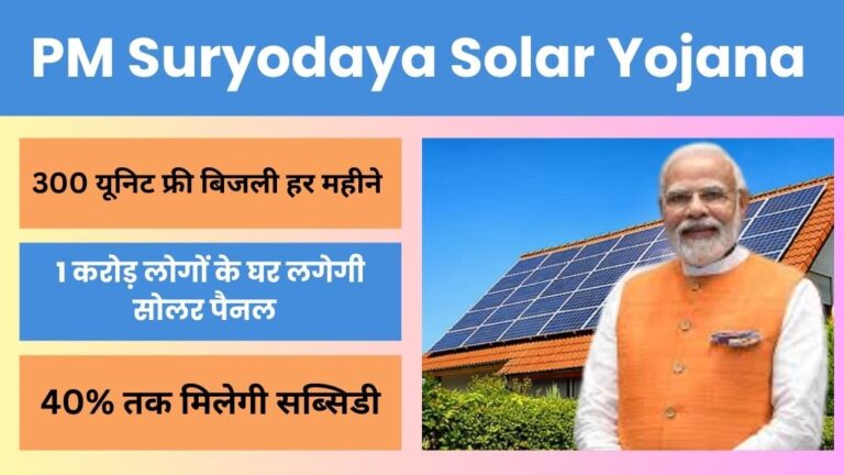 PM Suryoday Solar Yojana 2024: सरकार लायी नई योजना, लगभग 1 करोड़ घरों में लगेंगे रूफटॉप सोलर पैनल, मिलेगी 40% सब्सिडी